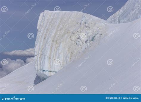 Glacier Serac and Huge Cravasse on Montblanc in the Alps Stock Image - Image of blanc, beauty ...