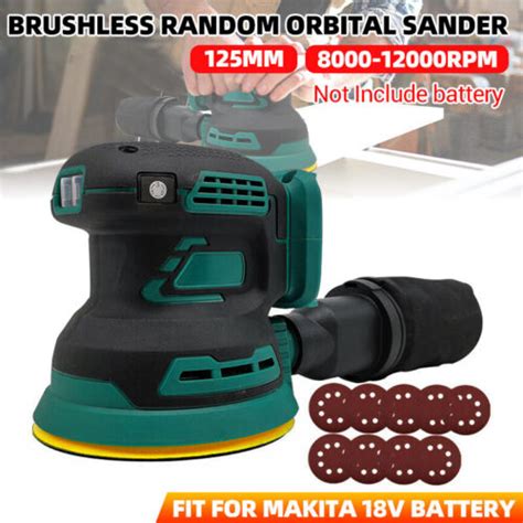 Brushless 125MM Random Orbital Sander 3 Speed Polisher For Makita 18V