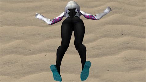 [request] Spider Gwen Face Down 07 Pose 10 By Opticpause On Deviantart