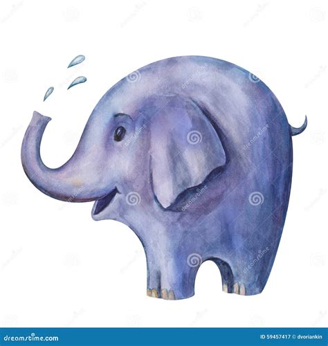 Illustration of Blue Elephant Stock Illustration - Illustration of ...