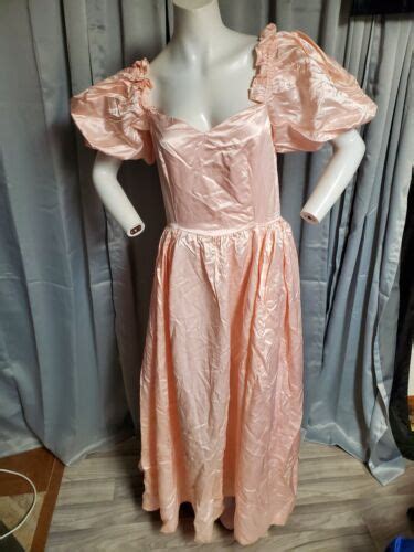 S M Vtg 80s BARBIECORE PRETTY IN PINK Party Prom Dress REALLY BIG PUFF