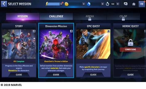 Dimension Mission Guide Marvel Future Fight