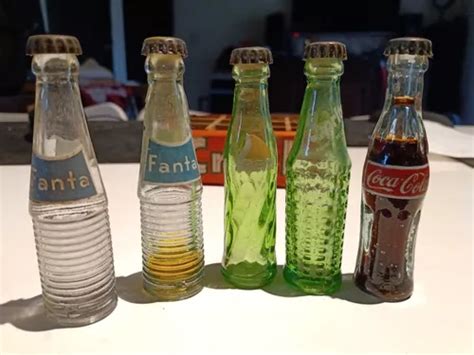 Antiguas Botellitas Miniatura Gaseosas Coca Cola Fanta Pepsi En Venta