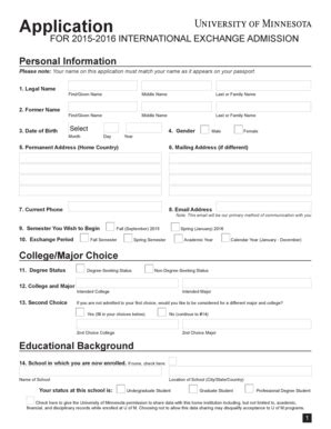 Fillable Online Isss Umn Application For International Admission ISSS