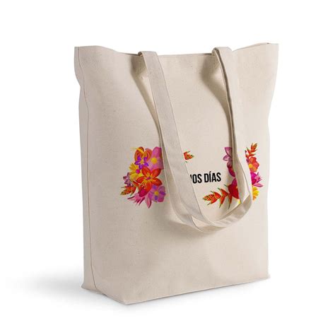 Bolsa De Algod N Personalizada Con Flores Ex Ticas