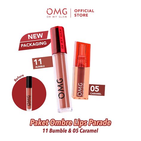 Jual OMG Oh My Glam Paket Ombre Lips Parade Best Ombre Lip Cream