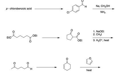 Solved H Na CH2OH P Chlorobenzoic Acid NH3 1 NaOE 2 CH3 Chegg