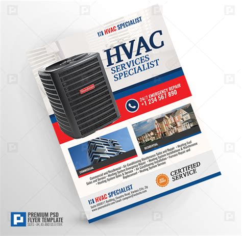 Heating And Cooling Services Flyer Psdpixel