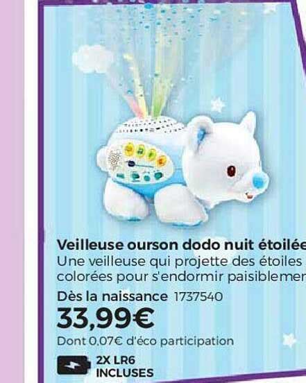 Promo Veilleuse Ourson Dodo Nuit étoilée chez PicWicToys iCatalogue fr