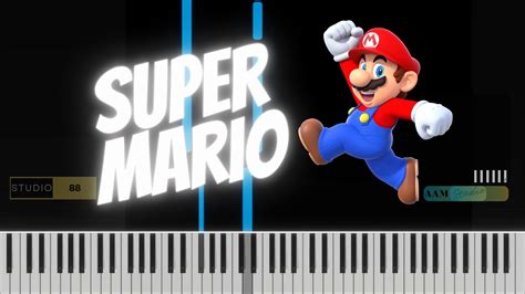 Super Mario Theme Piano Visualization Tutorial Studio88 Amirawadmusic