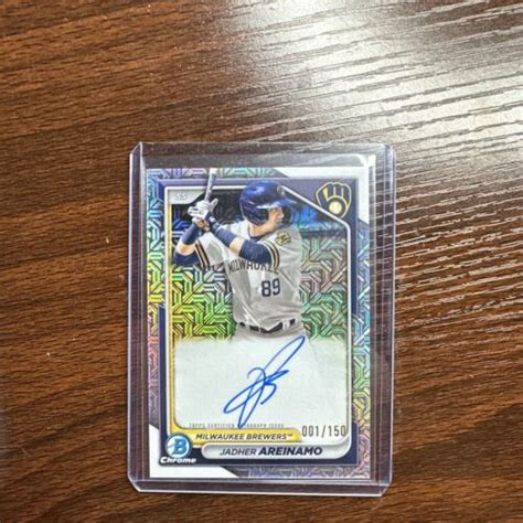 2024 Bowman Chrome Jadher Areinamo CPA JA Mojo Refractor Auto 150