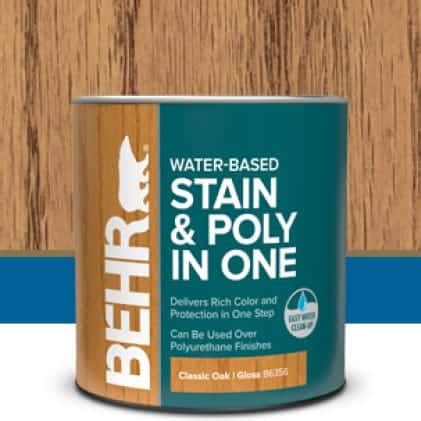 BEHR 1 Qt TIS 356 Classic Oak Satin Semi Transparent Water Based