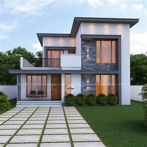 Modern Flat Roof Style Kerala House Design Two Story House Design