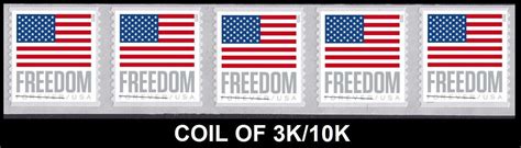 2023 US Stamp US Flag Freedom BCA Coil Strip Of 5 3K 10K COI Ship