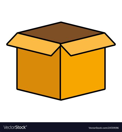 Box carton packing icon Royalty Free Vector Image