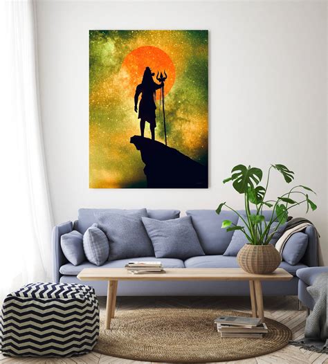 Lord Shiva Canvas Prints For Home And Wall Decor Contemporary Etsy