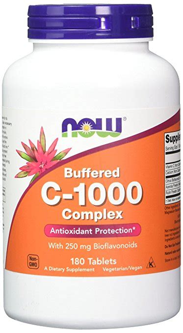 Nutricao Natural NOW FOODS Vitamin C 1000 Complex 180 Buffered Tablets