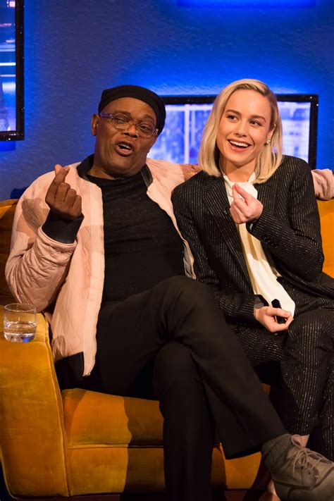 Brie Larson And Samuel L Jackson At Jonathan Ross Show In London 0302