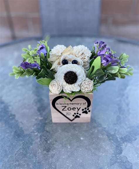 Personalized Dog Bouquet Flower Arrangement | Etsy