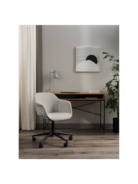 Chaise de bureau pivotante rembourrée assise étroite Fiji Westwing