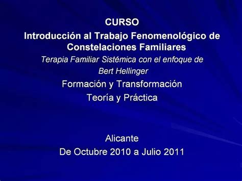 Ppt Curso Introducci N Al Trabajo Fenomenol Gico De Constelaciones