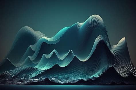 Premium Photo Physics Waves Background Illustration Generative Ai