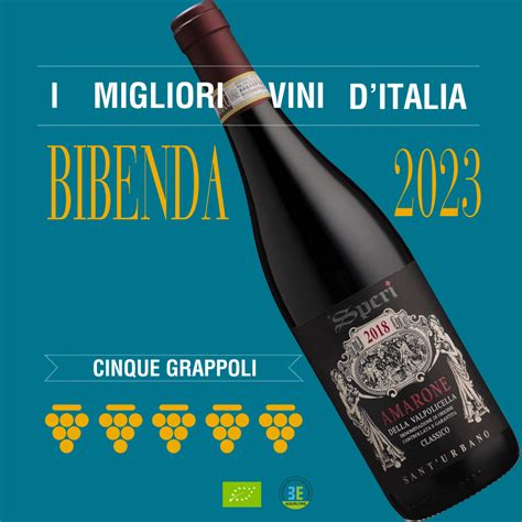 5 Grappoli Of Bibenda To Amarone SantUrbano 2018 Speri Viticoltori