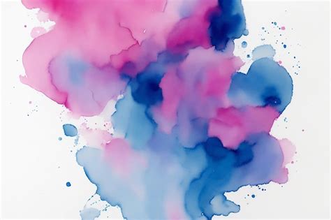 Premium AI Image Blue And Pink Watercolor Background