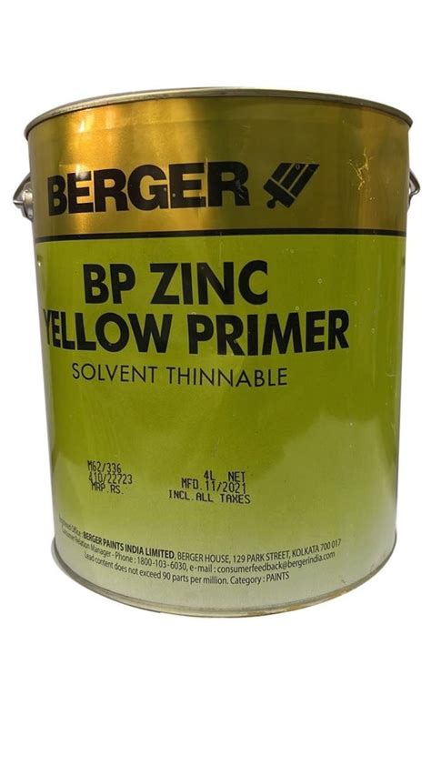 Berger Bp Zinc Yellow Primer L At Rs In Bengaluru Id