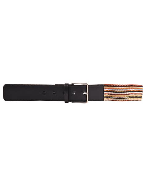 Paul Smith Multi Coloured Stripe Webbing Belt Belts From Jonathan