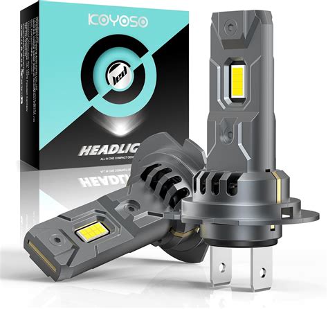 Koyoso Ampoule H Led Voiture Lm W Kit Phares Pour Auto K