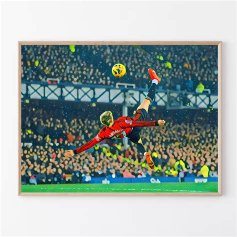 Alejandro Garnacho Overhead Kick Manchester United Man Utd - Etsy UK