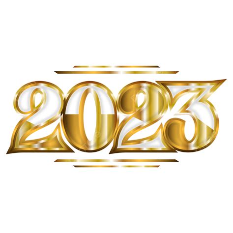 D Luxury Golden With Gold Happy New Year Transparent Background