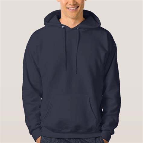 Men's Navy Blue Customizable Plain Blank Hoodie | Zazzle.com