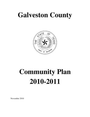 Fillable Online Co Galveston Tx Galveston County Community Plan Co