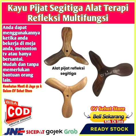 Jual Alat Pijat Segitiga Kayu Kerokan Refleksi Kaki Tradisional