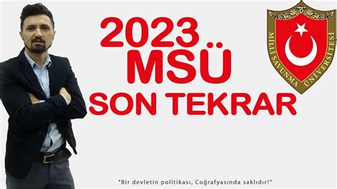 MSÜ 2023 SON TEKRAR YouTube