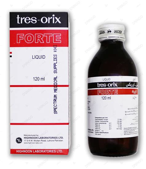 Tres Orix Forte Syrup 120ml — Dvago