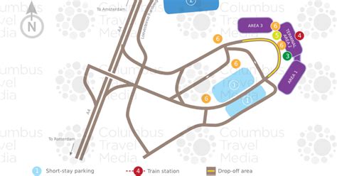 Map of Amsterdam airport transportation & terminal