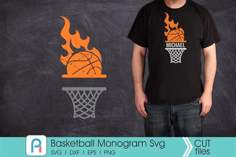 Basketball Monogram Svg, Basketball Clip Art, Basketball Svg By ...