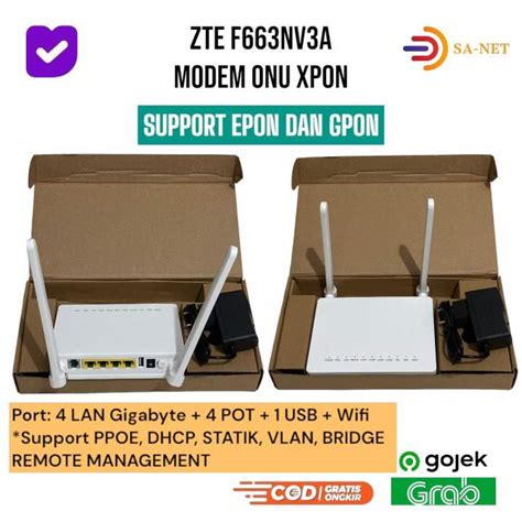 Zte F Nv A Onu Xpon Support Epon Dan Gpon Modem Zte