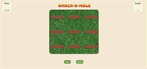 Whack A Mole Simple Whack A Mole Game Created Using HTML CSS Vanilla JS