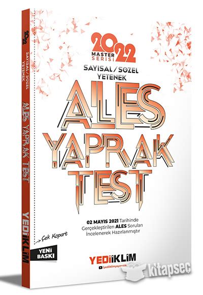 Master Serisi Ales Sayısal Sözel Yetenek Çek Kopart Yaprak Test