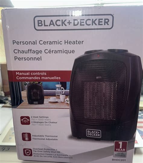 Blackdecker 1500w Ceramic Heater Black Bhdc201 Factory Sealed 819813016197 Ebay