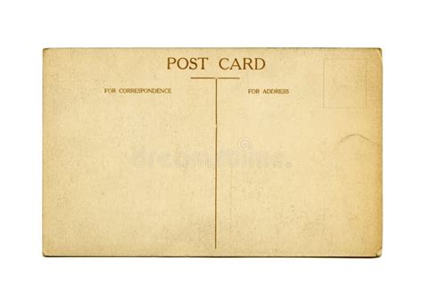 Vintage Postcard Back stock photo. Image of card, correspondence - 3114000