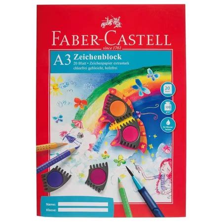 Faber Castell Zeichenblock A Perforiert Fsc Mix Blatt Duo Shop De