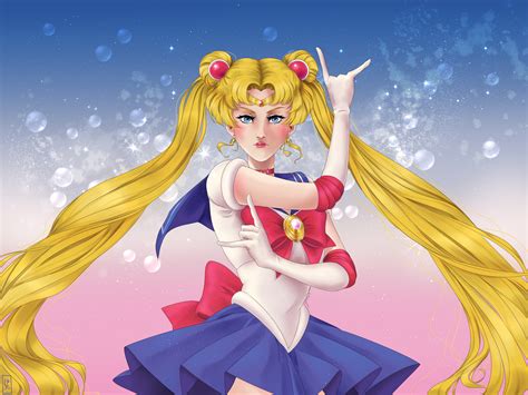 Artstation Sailor Moon Screenshot Redraw