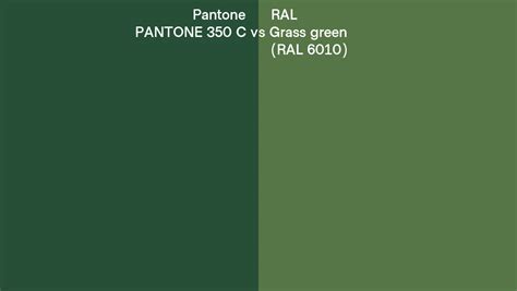 Pantone 350 C Vs Ral Grass Green Ral 6010 Side By Side Comparison