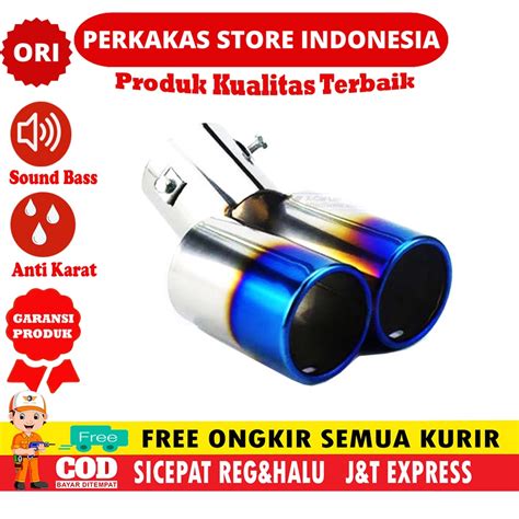 Jual Muffler Mufler Ujung Kenalpot Knalpot Racing Mobidl Dua Lubang