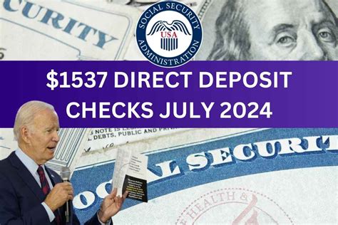 1537 Direct Deposit Checks July 2024 For SSDI Check Eligibility